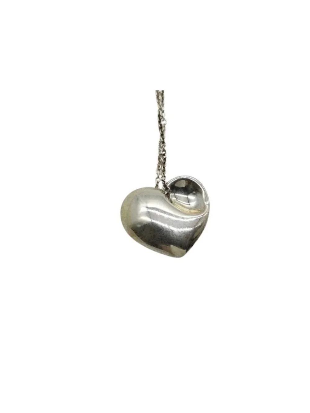 Tiffany & Co Heart Necklace Fold Silver